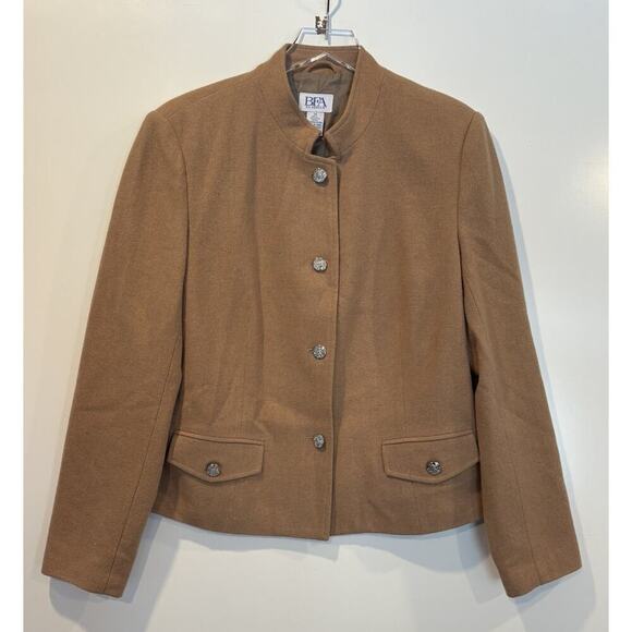 BFA Classics Beige Wool Blazer Suit Jacket Career Womens Size 24 (SU) - Picture 1 of 5